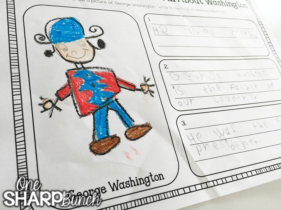 Here’s a great collection of President’s Day activities for kids, including President’s Day crafts, Abraham Lincoln activities, ideas for patriotic math and literacy centers, and FREE George Washington printables!