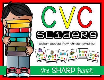Phoneme segmentation & blending made easy with these tips and tricks for small group instruction! These are the perfect phonemic awareness activities for your guided reading lessons or literacy centers! Check out this color coded trick for teaching directionality and segmenting with CVC words!