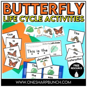Learning all about butterflies is always a favorite spring life cycle activity for preschool, kindergarten and 1st grade students! This interactive butterfly life cycle craft is perfect for reviewing the stages of the life cycle of a butterfly. Use pasta with the butterfly life cycle printable to help solidify their learning about how butterflies change and grow. Add this butterfly life cycle activity to your spring craft ideas for kids!