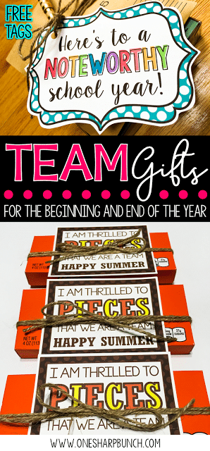 Get ready for back to school with these adorable team gifts! Simply print the free gift tag, and you’re coworker gifts will be all set! Here’s to a NOTEWORTHY school year that I’m sure your team will be thrilled to PIECES about!