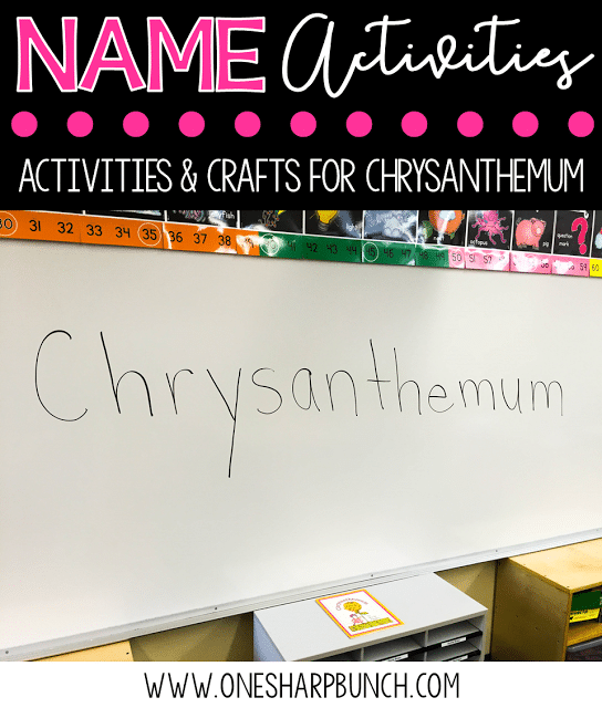Practice alphabet recognition in context with editable name activities, including name crafts, name graphs, name poems, and name sorting mats! We love the Chrysanthemum activities!
