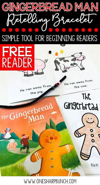 Gear up for Christmas in the classroom with this FREE Gingerbread Man emergent reader and retelling bracelet... the perfect addition to your Gingerbread Man activities and Christmas activities!