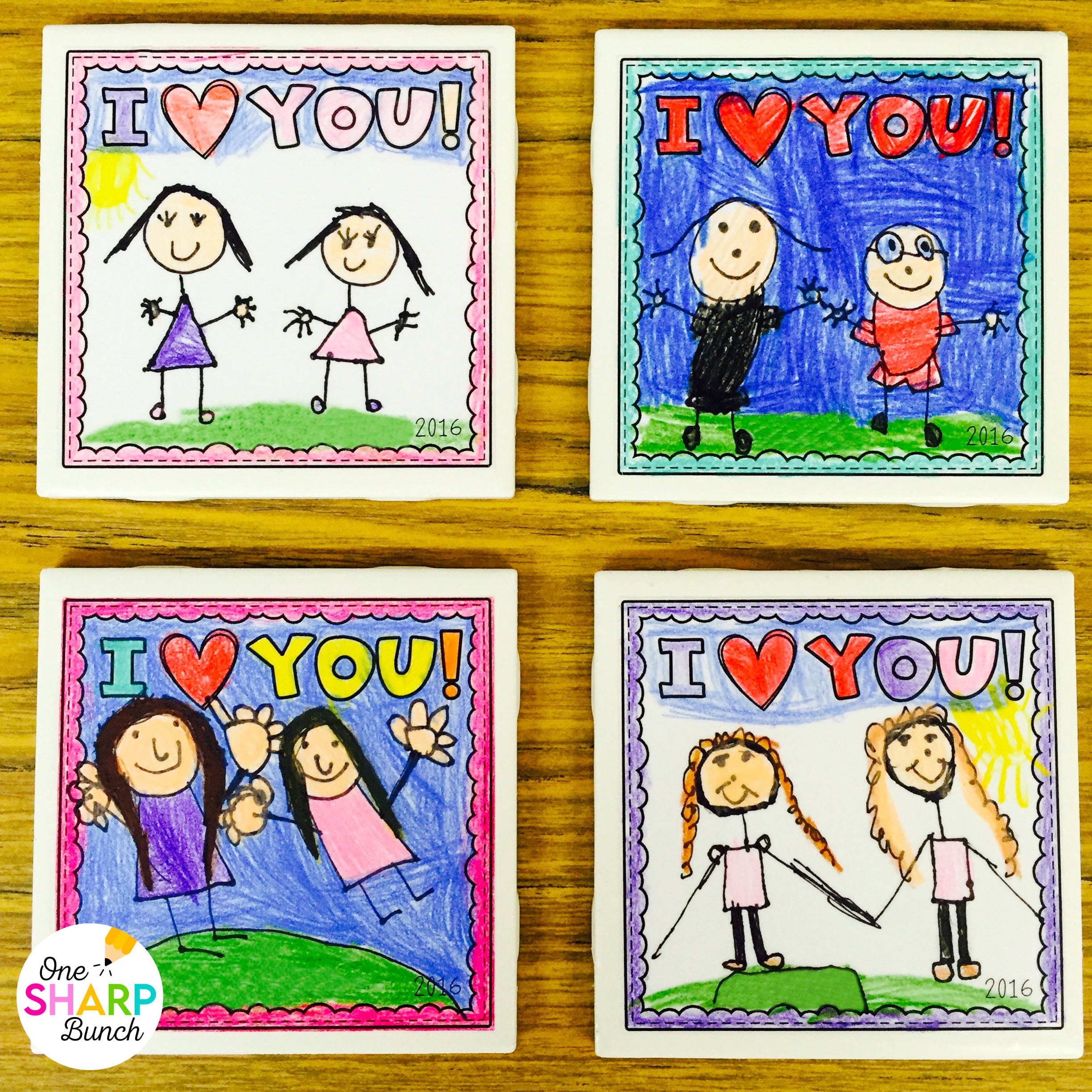 DIY tile coasters make the perfect Mother’s Day gift or Father’s Day gift from kids! These simple Mother's Day crafts or Father's Day crafts make the cutest homemade gift for Mother’s Day and gift for Father’s Day. With just Mod Podge, ceramic tiles, and a few classroom supplies, you can create this adorable DIY Mother's Day gift. This budget friendly craft for Mother's Day or Father's Day will be a treasured keepsake! Learn how to make these DIY tile coasters for Mother’s Day and Father's Day!
