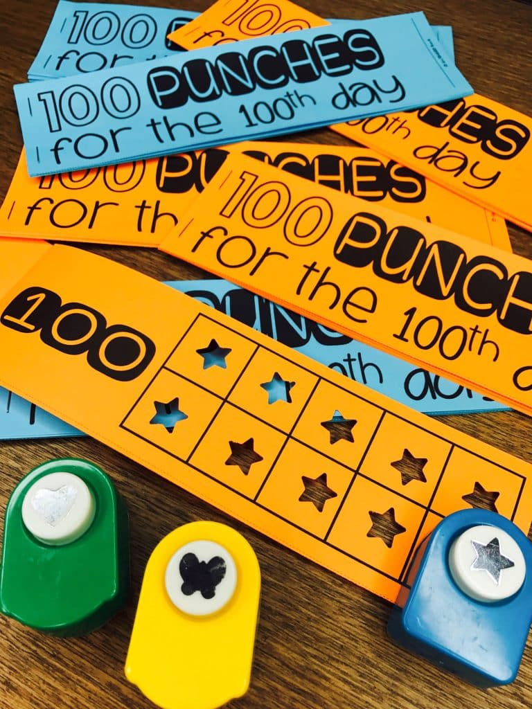 Celebrate the 100th Day of School with these engaging fine motor activities for kids! Our favorites are the 100th Day sticker mat and punch out. You can easily incorporate these 100th Day of School activities on the 100th Day of Kindergarten. These fine motor activities for the 100th Day are low prep and will keep those little fingers busy, as they build fine motor skills! #100thdayideas #100thday #100thdayofschool #100thdayofschoolactivities #100thdayactivities #finemotor #finemotoractivities