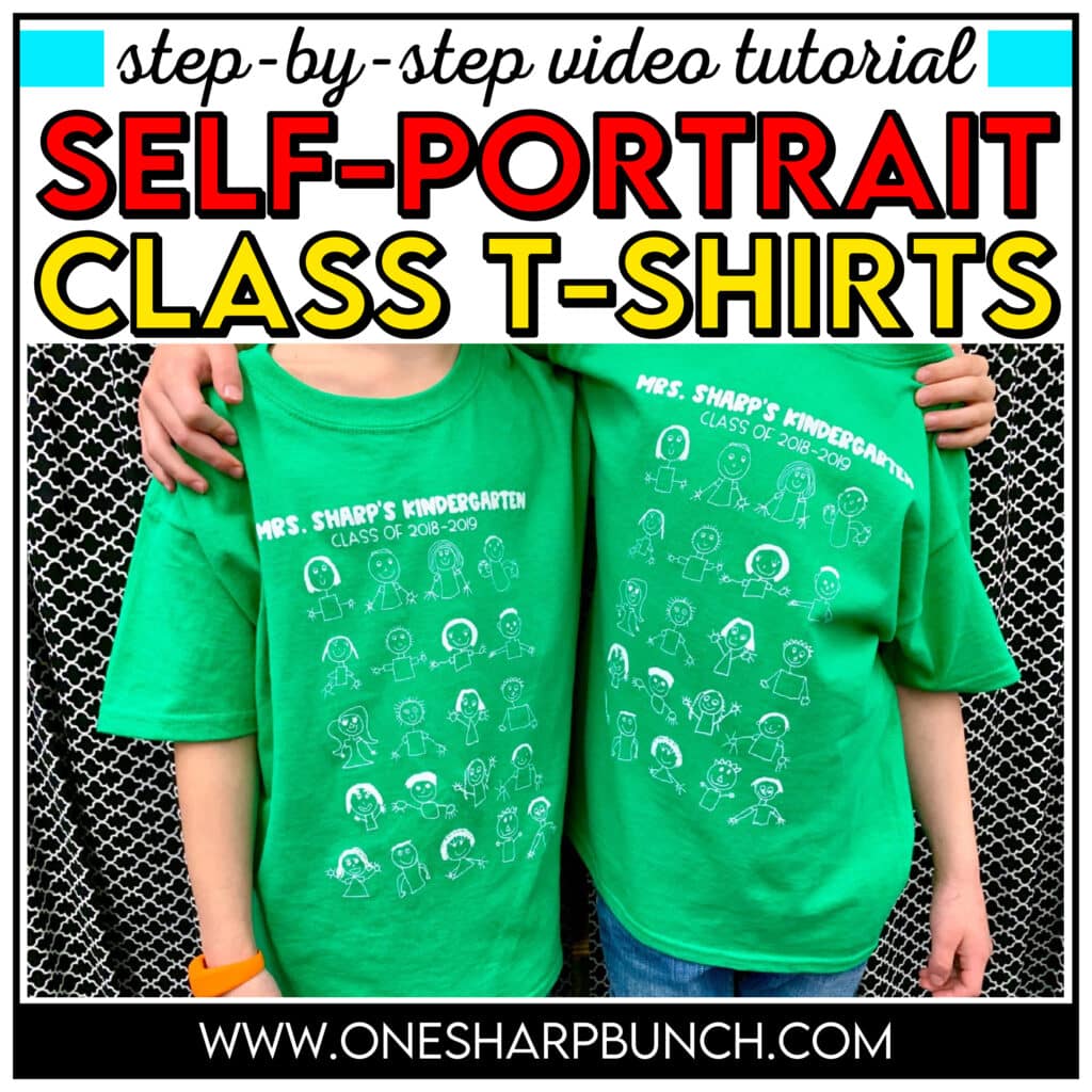 Celebrate the end-of-the-year with a self-portrait class t-shirt! It is the perfect end-of-the-year student gift, as well as sentimental keepsake, as you end a "TEE-riffic Year!" FREE gift tag and video tutorial included!