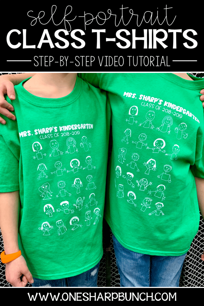 Celebrate the end-of-the-year with a self-portrait class t-shirt! It is the perfect end-of-the-year student gift, as well as sentimental keepsake, as you end a "TEE-riffic Year!" FREE gift tag and video tutorial included!