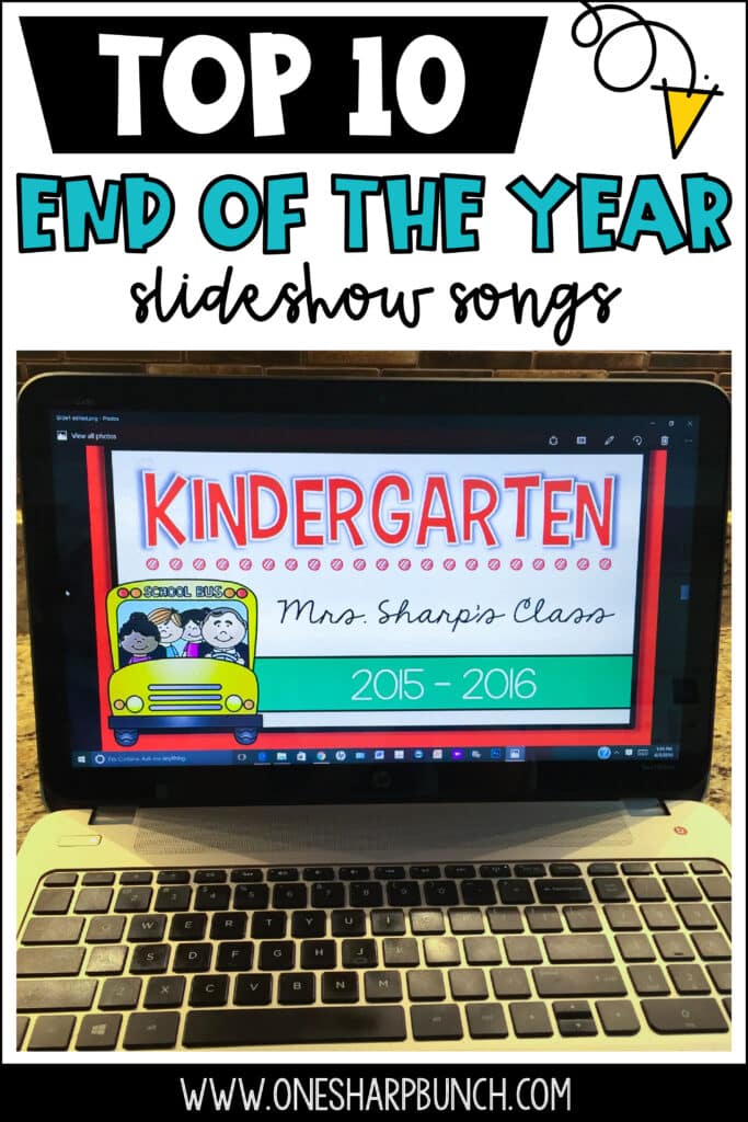 I’ve narrowed my list down to my Top 10 End of the Year Slideshow Songs, as well as a few close contenders, for a total of 20 end of the year songs that are perfect for your end of the year slideshow and end of the year celebration! Great graduation songs for any grade level!