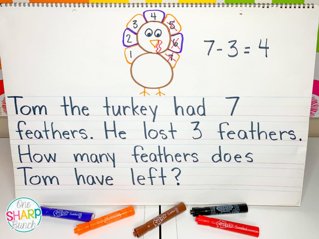 Learn all about turkeys with these 35 thematic turkey activities for all subjects! These easy prep Thanksgiving activities are perfect for preschool, kindergarten and first grade. Includes fall turkey crafts, turkey math activities, turkey reading activities, turkey writing activities, turkey science activities, turkey social studies activities and turkey games! #turkeycrafts #turkeyactivities #turkeymath #turkeyreading #turkeyscience #thanksgivingactivities #thanksgivingcrafts #turkeygames #thanksgivinggames #fallactivities #fallgames #fallcrafts
