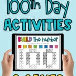 Easily plan a fun and engaging virtual 100th Day of School with these digital 100th Day of School activities for Kindergarten and First Grade! These virtual 100th Day activities are no prep, so they can be completed during remote instruction, as well as in-person learning. To help target academic skills, these 100th Day ideas integrate reading, writing and math. Plus, there are fun 100th Day games and a 100th Day directed drawing! #100thday #100thdayofschool #100thdayactivities #virtual100thday #virtual100thdayofschool