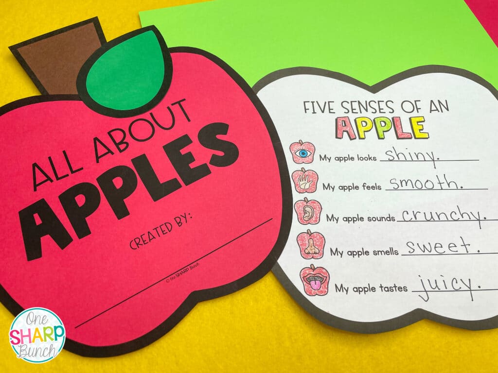 Use these 20 apple investigation activities to integrate literacy, math, science and social studies as you learn all about apples! These simple apple crafts for kids and hands-on apple science experiments will help keep your kindergarten and first grade students engaged. They’ll learn about the life cycle of an apple, seasons of an apple tree, oxidation of an apple and more!