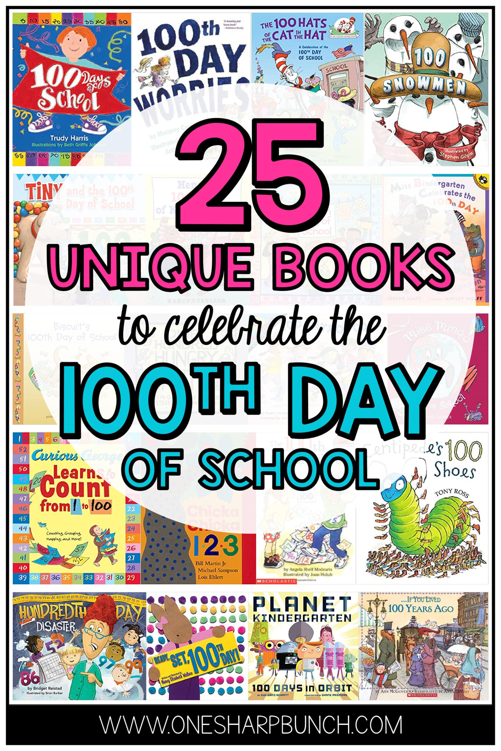 Celebrate the 100th Day of School with these 25 math, literacy, science and social studies 100th Day books! These picture books for the 100th Day of School pair well with your favorite 100th Day of School activities, 100th Day crafts, 100th Day of School necklaces and 100th Day collections in preschool, kindergarten or first grade!