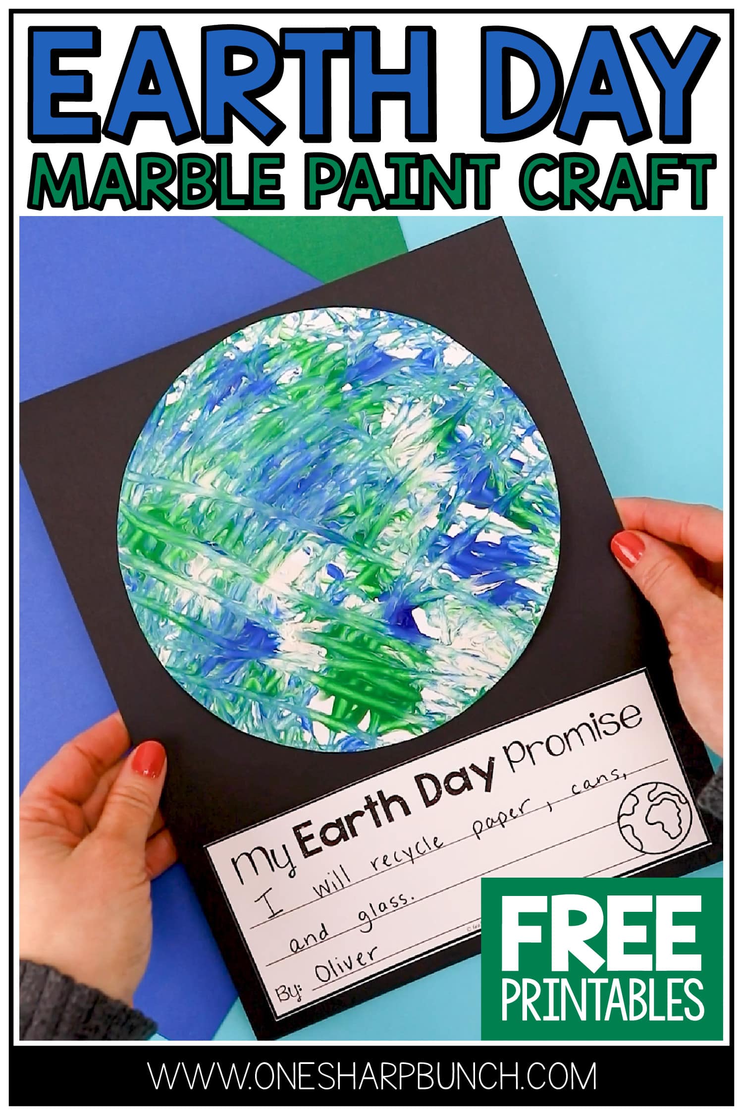 Celebrate Earth Day with this one-of-a-kind marble painted Earth Day craft for Preschool, PreK, Kindergarten and 1st Grade students! After creating their Earth painting, the students will write a promise to protect the Earth. This Earth craft pairs well with any of your favorite Earth Day books, Earth Day activities and Earth Day poems! Grab the "Earth Day Promise" writing prompt for FREE!