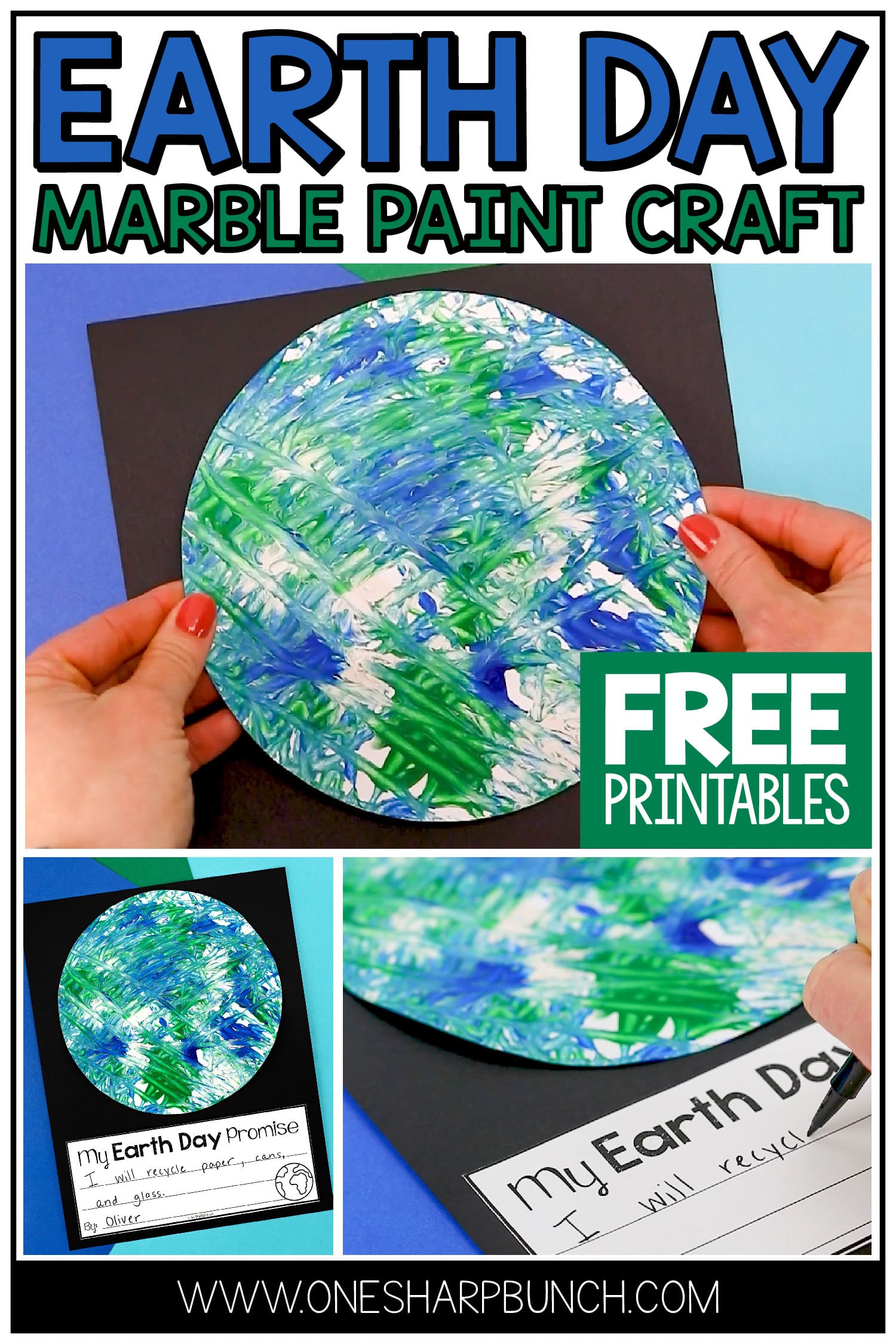 Celebrate Earth Day with this one-of-a-kind marble painted Earth Day craft for Preschool, PreK, Kindergarten and 1st Grade students! After creating their Earth painting, the students will write a promise to protect the Earth. This Earth craft pairs well with any of your favorite Earth Day books, Earth Day activities and Earth Day poems! Grab the "Earth Day Promise" writing prompt for FREE!