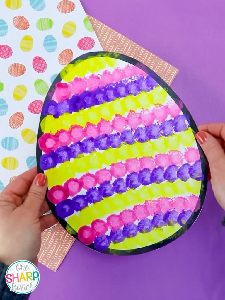 Easter Egg Craft for Practicing Patterns - One Sharp Bunch