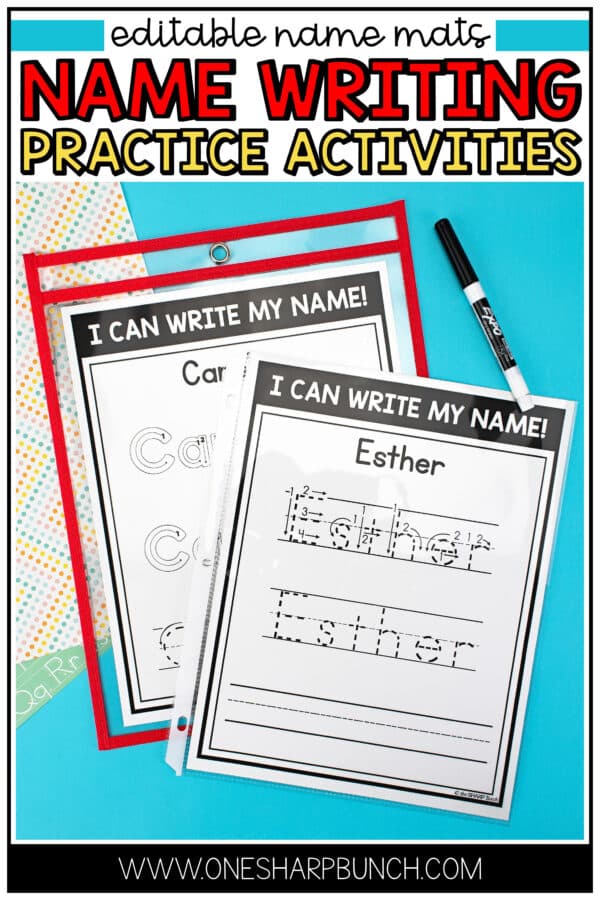 Name Writing Practice Activities for Preschool and Kindergarten - One ...