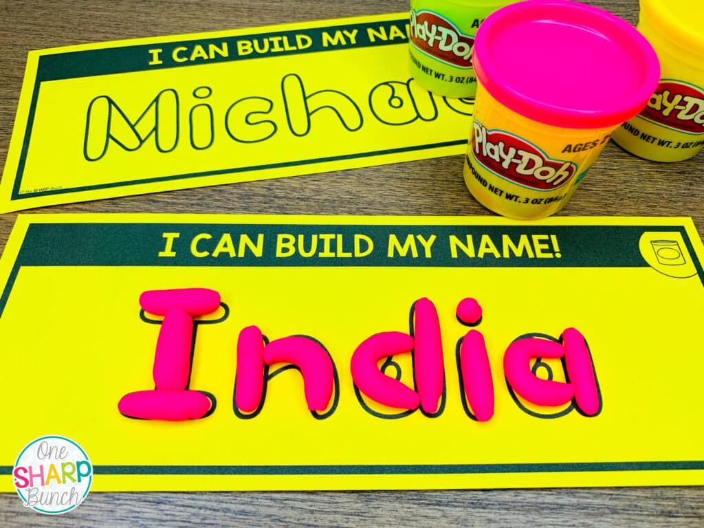 Fine Motor Name Activities Practice Mats - One Sharp Bunch