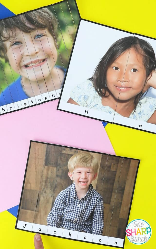 Editable Picture Name Puzzles for Name Practice - One Sharp Bunch