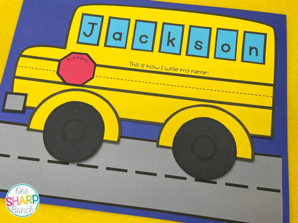 Name Activities for Preschool and Kindergarten - One Sharp Bunch