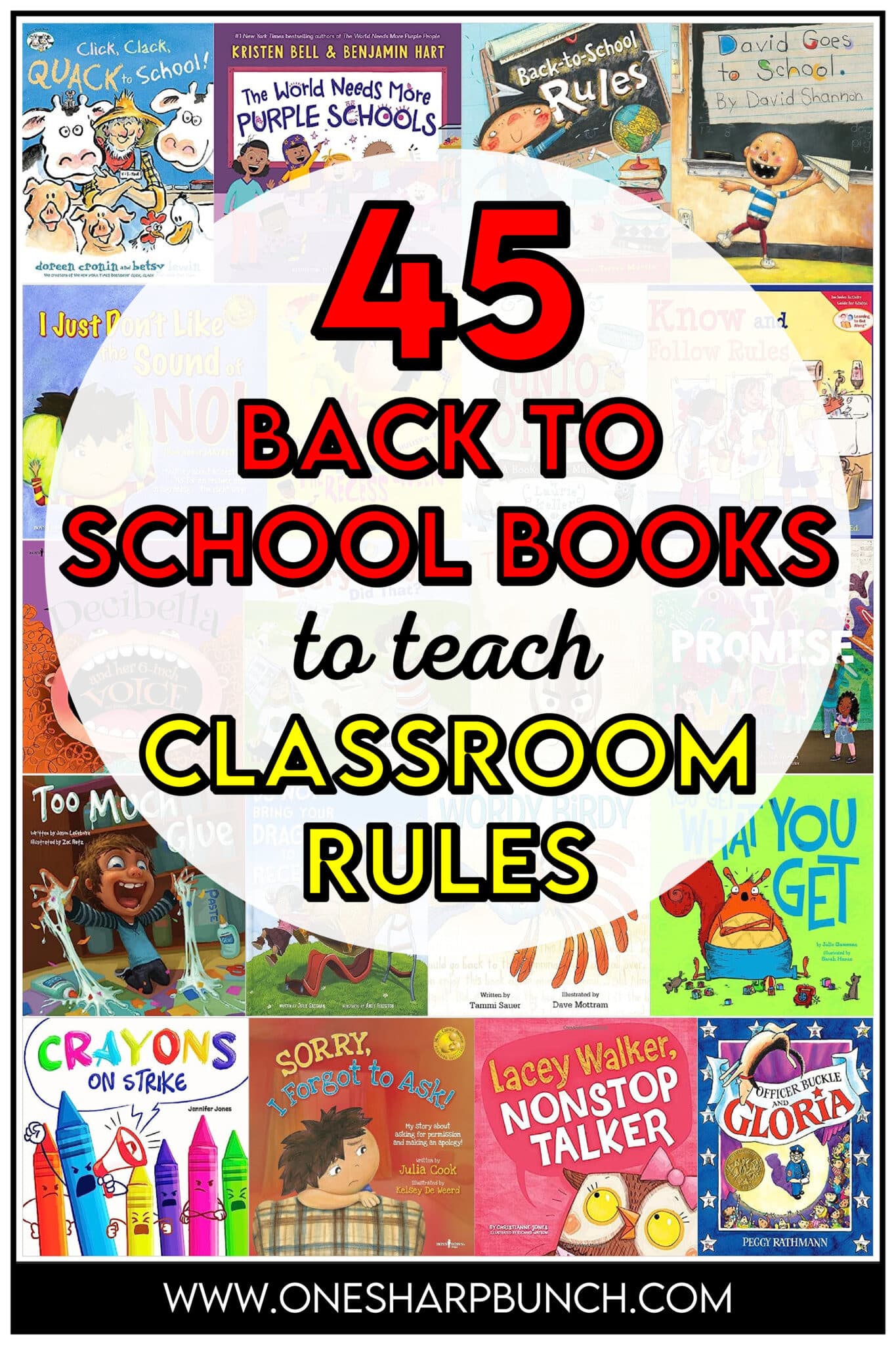 Books to Teach Rules for Back to School - One Sharp Bunch