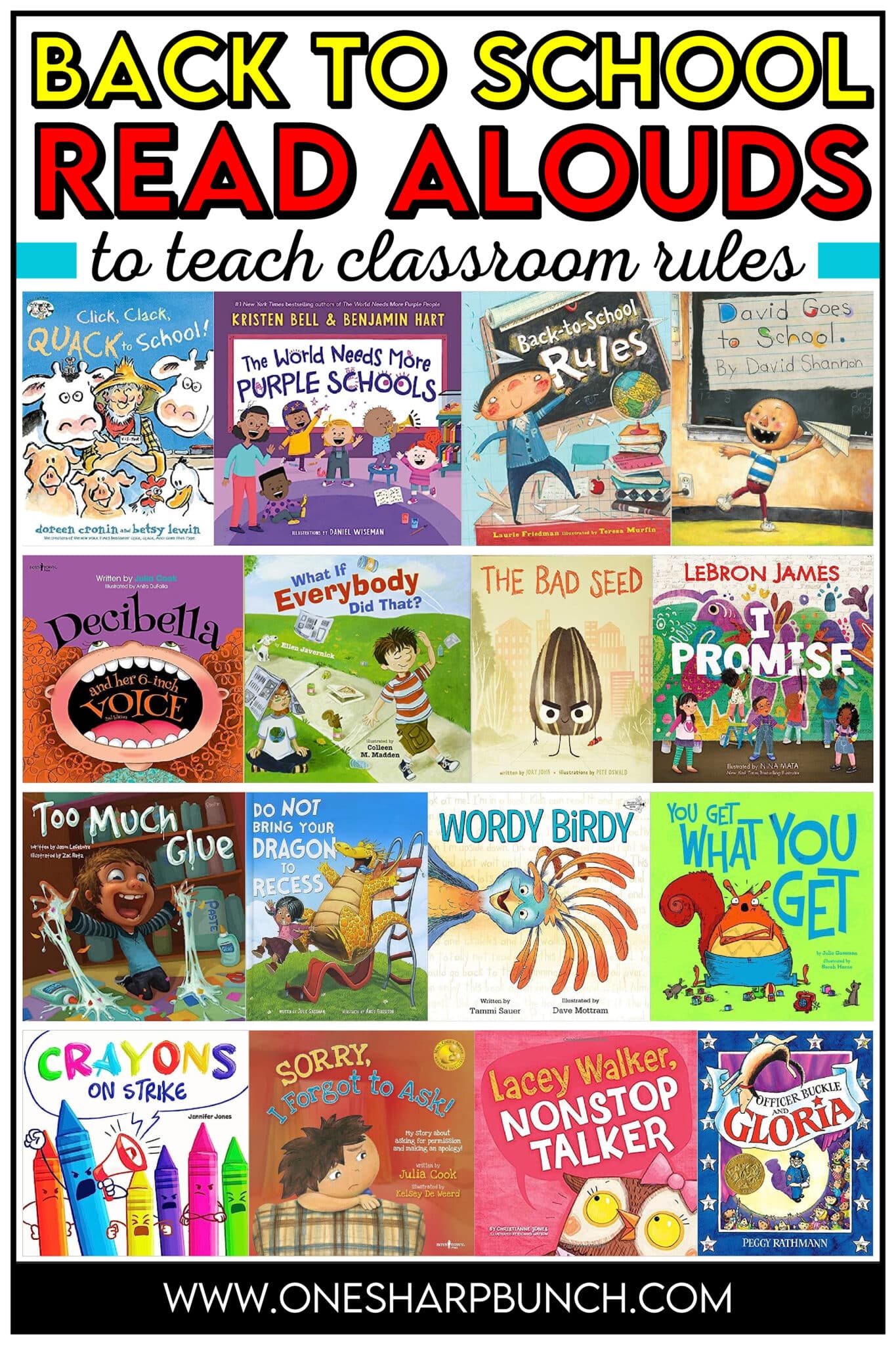 Books to Teach Rules for Back to School - One Sharp Bunch