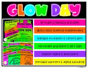Glow Day Activities and Glow Day Games for an End of the Year