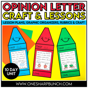 The Day the Crayons Quit Opinion Writing Craft