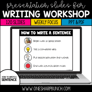 Writing Workshop Presentation for How to Write a Sentence