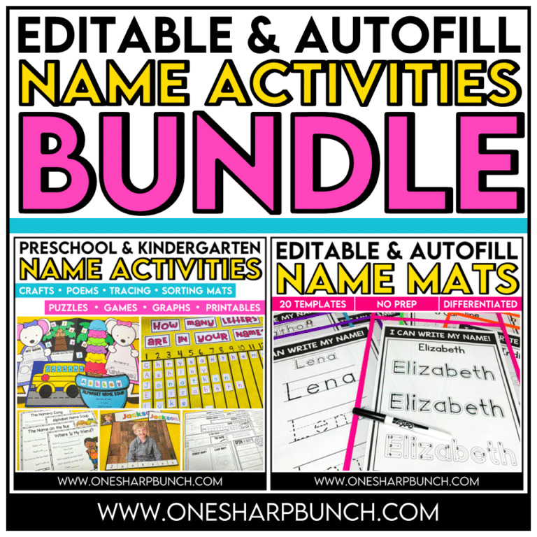 Adorable Chicka Chicka Boom Boom Craft for Name Practice - One Sharp Bunch
