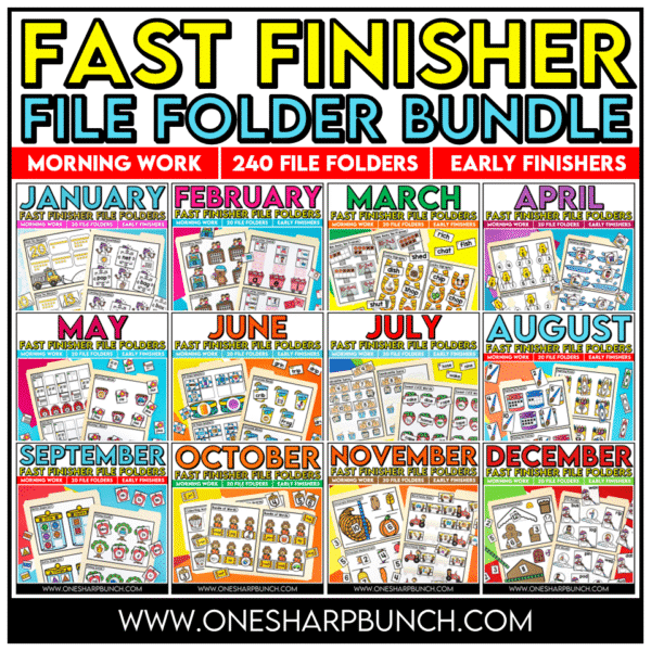 Engage your fast finishers with these 20 early finishers activities for December! This set includes 20 file folder games including 10 literacy and 10 math early finisher activities! These file folder games will provide meaningful practice and enrichment of a variety of skills!