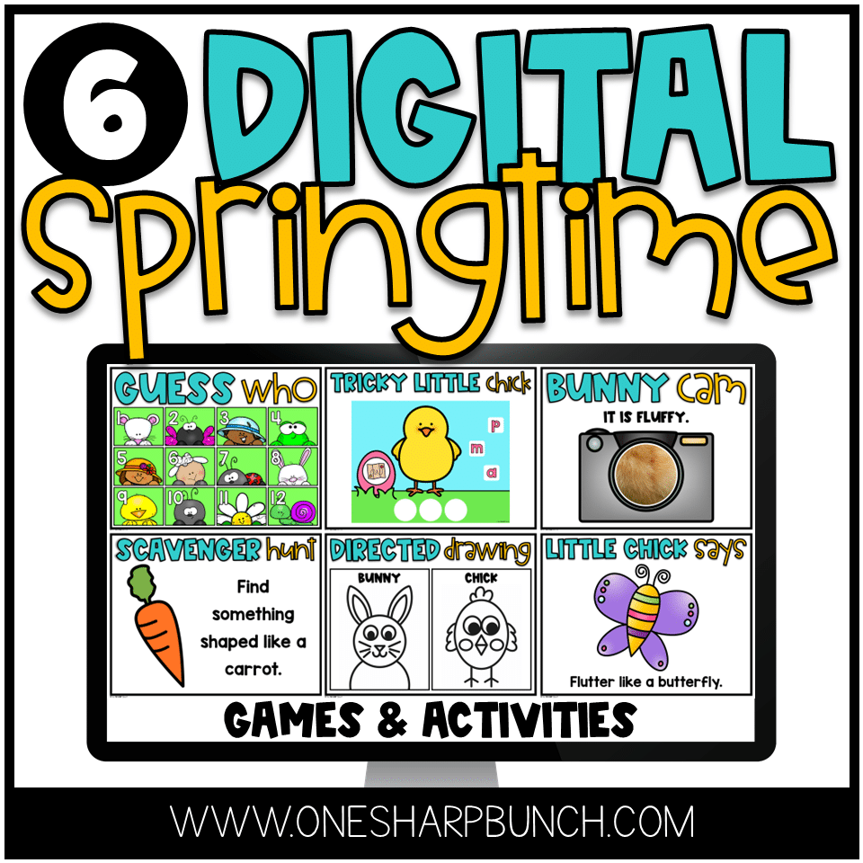 Digital Easter Games and Digital Spring Activities for Google Slides