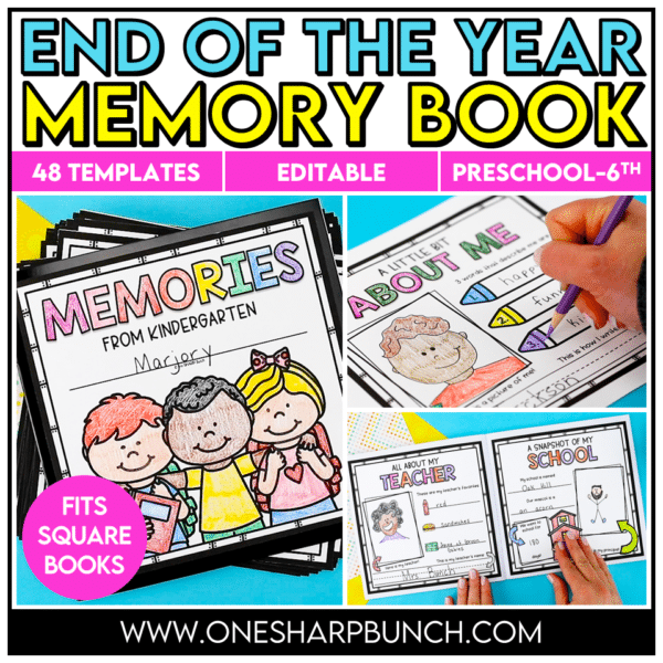 End of Year Memory Book for Kindergarten
