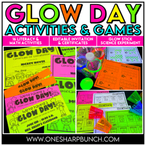 Glow Day Activities and Glow Day Games for the End of the Year Countdown