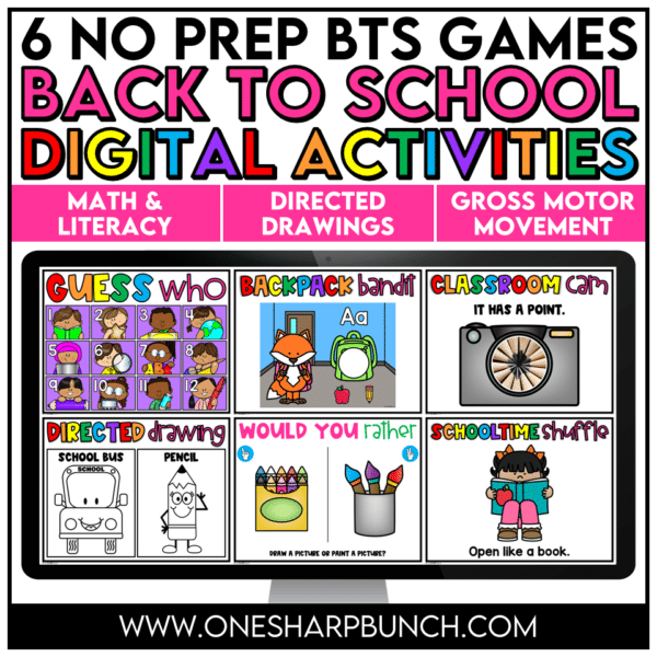 Digital Back to School Games & Activities | Get to Know You Activities