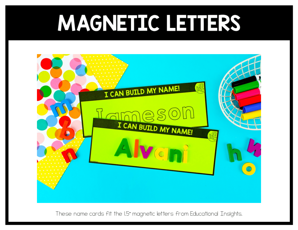 Fine Motor Name Activities Practice Mats with Magnetic Letters - One ...