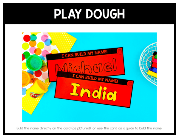 Play Dough Name Mats | Fine Motor Name Activities Play Dough Name Mats | Fine Motor Name Activities