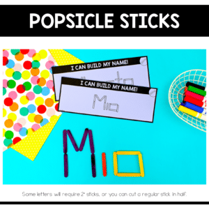 Popsicle Sticks Name Mats | Fine Motor Name Activities - One Sharp Bunch