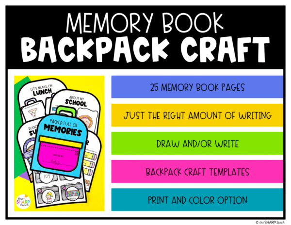End of the Year Memory Book Backpack Craft and Writing Activities End of the Year Memory Book Backpack Craft and Writing Activities