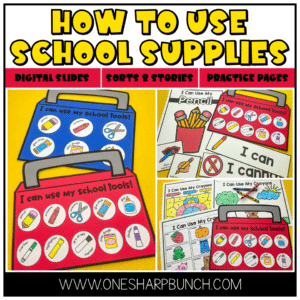How to Use School Supplies Craft | First Week of Back to School Activities