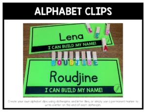 Clothespin Name Activities | Editable Name Practice Mats