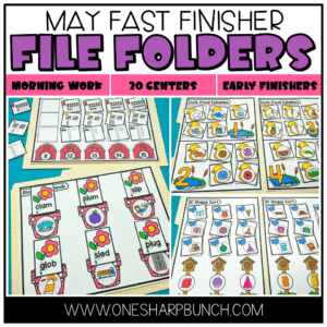 Engage your fast finishers with these 20 early finishers activities for May! This set includes 20 file folder games including 10 literacy and 10 math early finisher activities! These file folder games will provide meaningful practice and enrichment of a variety of skills!