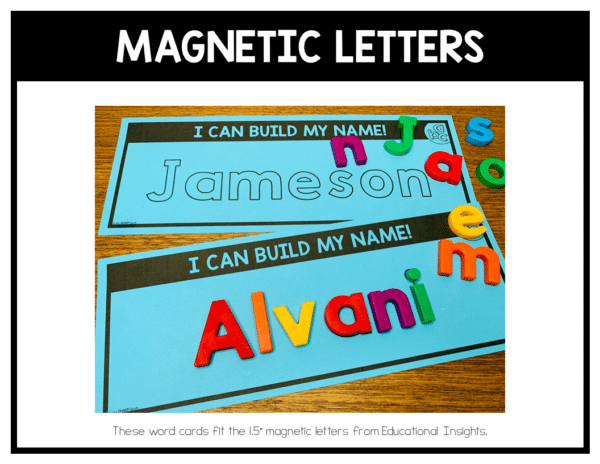 Fine Motor Name Activities Practice Mats with Magnetic Letters