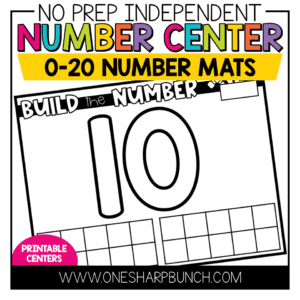 Number Mats | No Prep Centers for Kindergarten | Math Centers | Number Building Activities