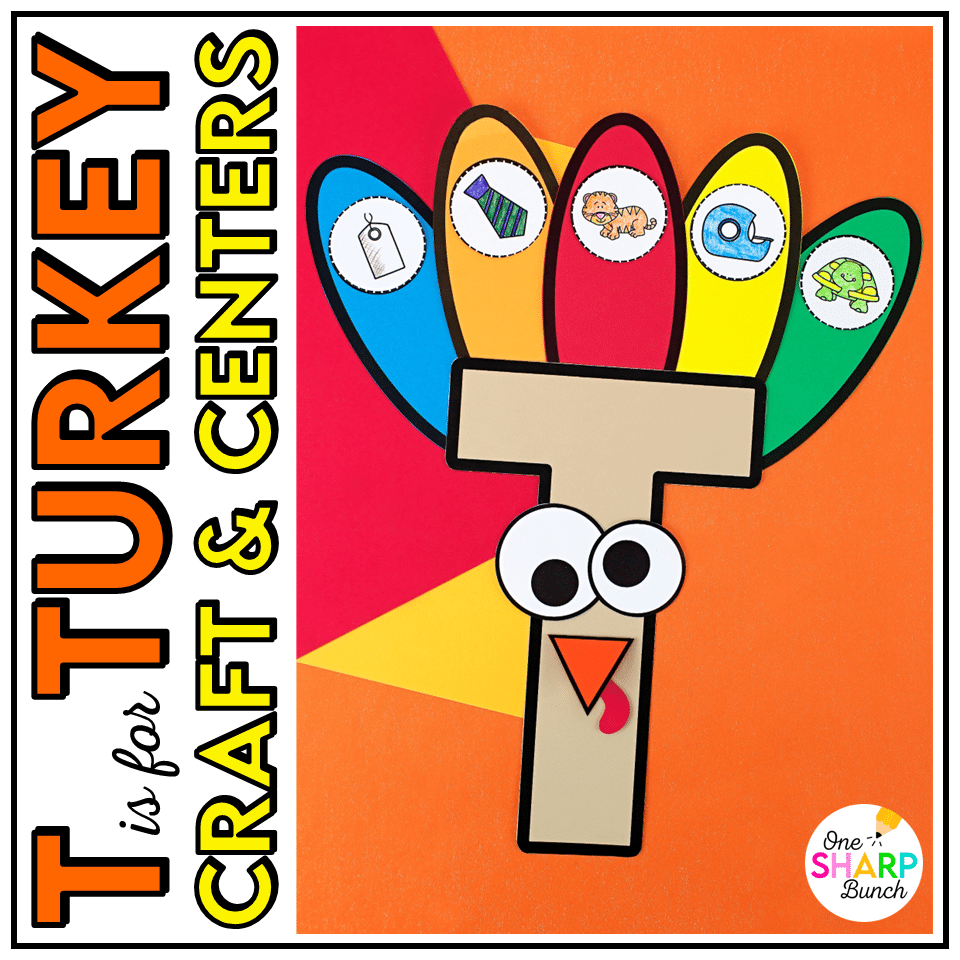 T is for Turkey Craft | Thanksgiving Craft & Activities