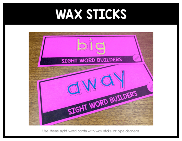 Fine Motor Sight Word Activities for Sight Word Practice