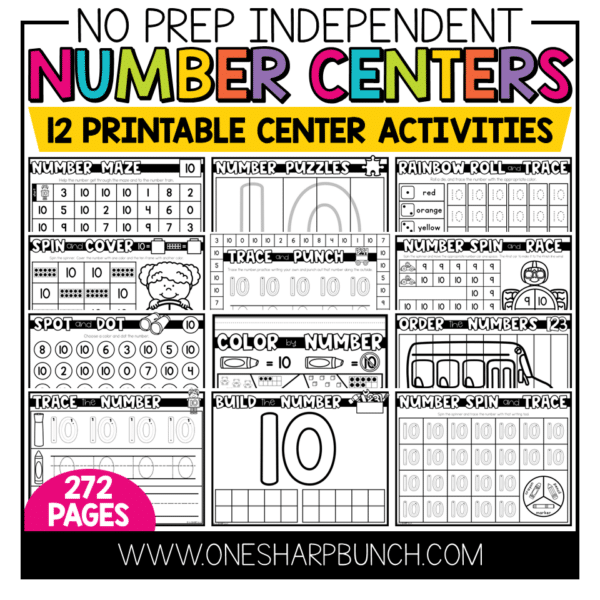 No Prep Number Activities Bundle | Math Centers for Kindergarten