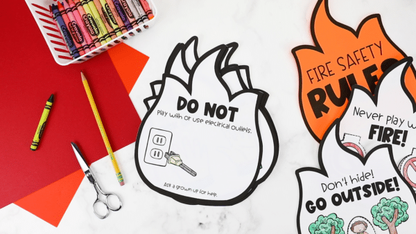 Celebrate Fire Safety Week with this adorable fire shaped fire safety rules booklet! Your students will learn 11 fire safety rules using interactive activities. This fire safety week craft helps students learn all about fire safety prevention tips and tools.