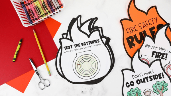 Celebrate Fire Safety Week with this adorable fire shaped fire safety rules book and fire truck craft! Your students will learn 11 fire safety rules using interactive activities. This fire safety thematic unit teaches all about fire safety prevention tips and tools.