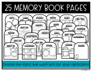 End of the Year Memory Book Backpack Craft and Writing Activities