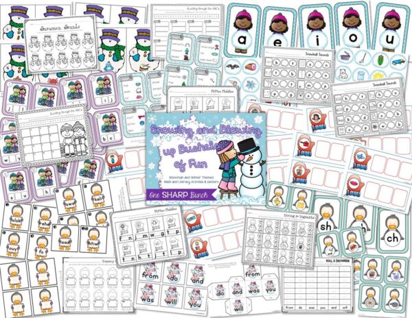 Winter Activities for Math and Literacy Centers