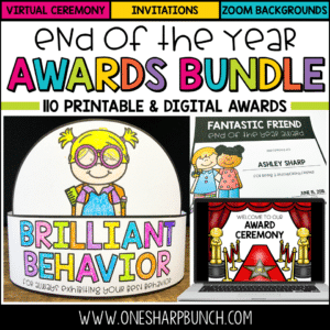 110 Printable & Digital End of Year Student Awards Bundle